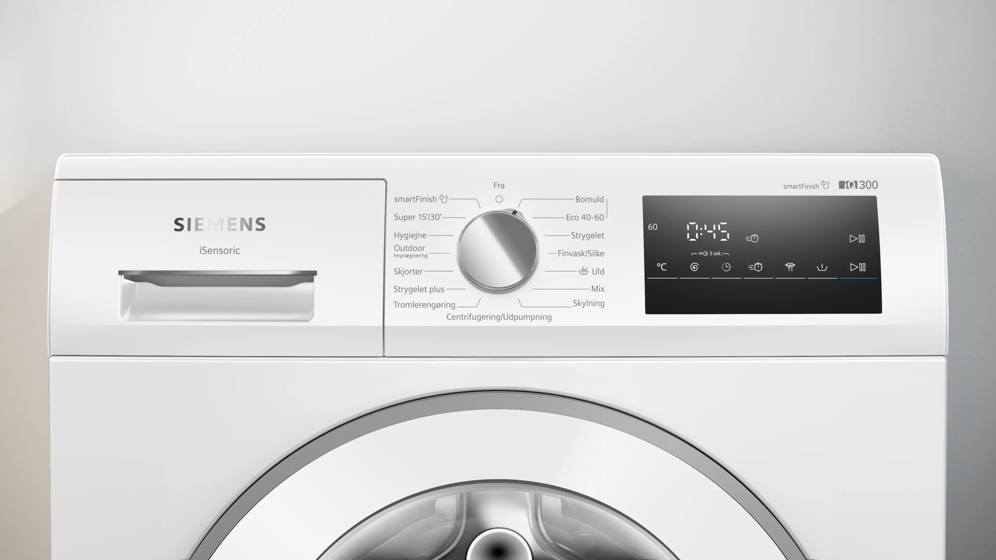 Kontrolpanelet på Siemens extraKlasse WM14N28EDN