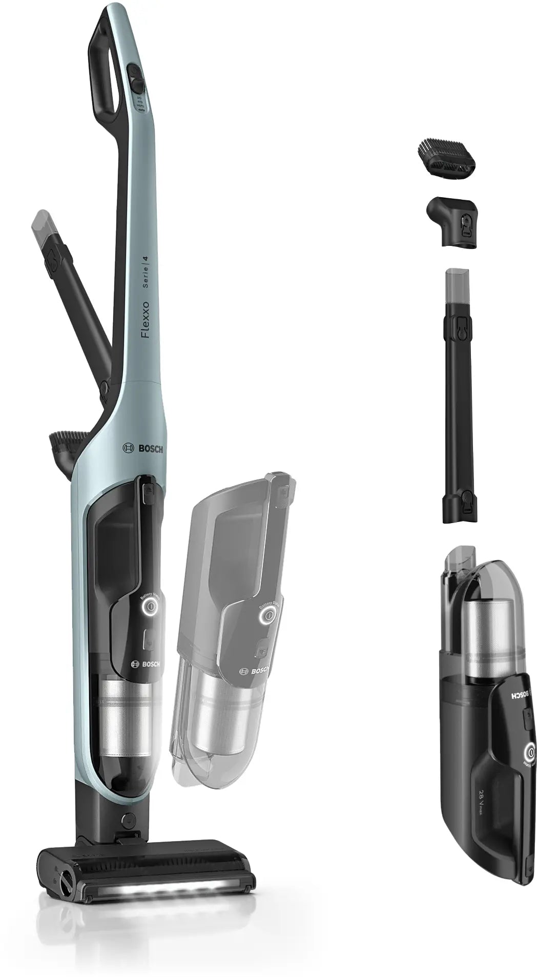 Bosch BCH4SM28 Flexxo 28 Vmax Blå genopladelig støvsuger