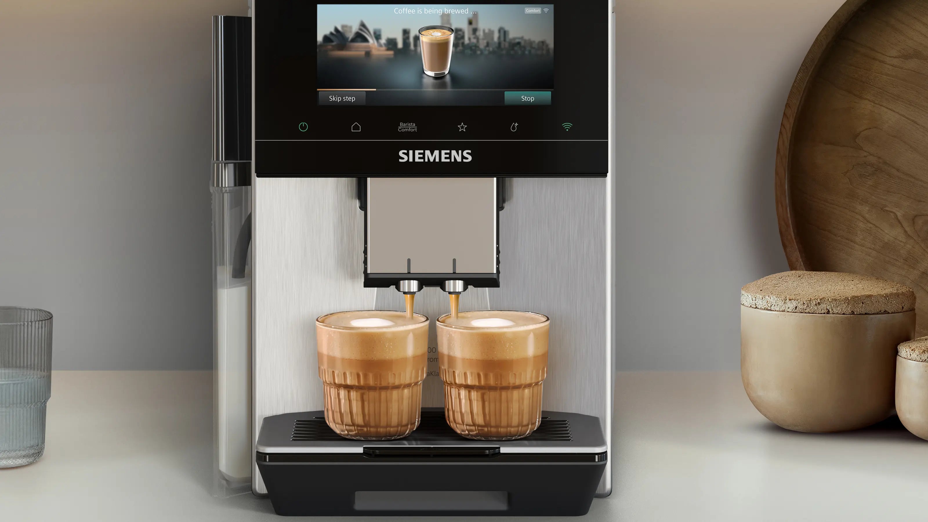 Siemens TQ927FZ3 Espressomaskine kan også brygge to kopper samtidig