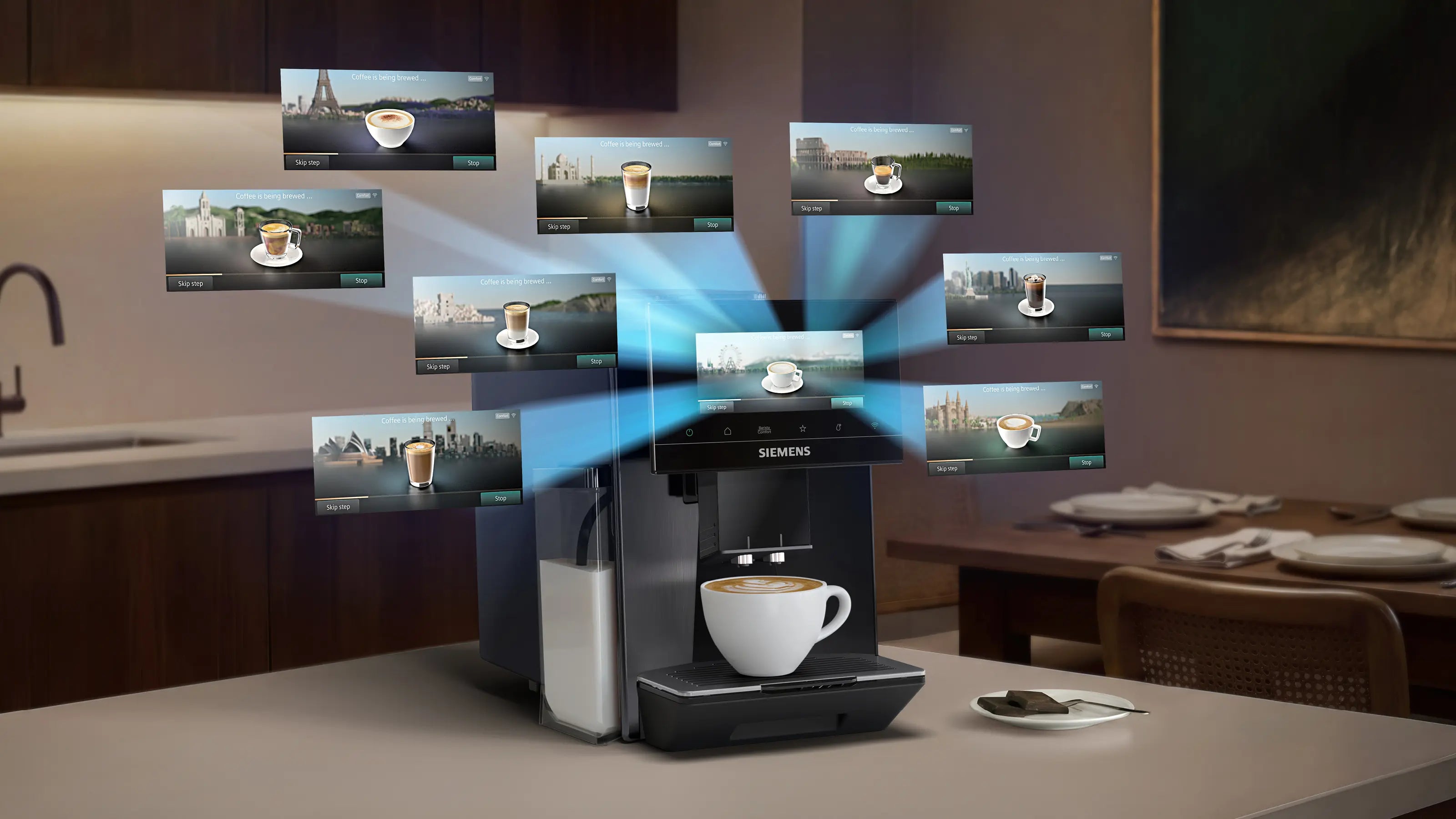 Siemens TQ927EF5 Espressomaskine kan fremskaffe et væld af kaffetyper