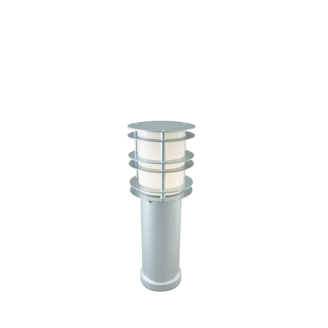 Norlys Stockholm galvaniseret stål Opal, LED E27 IP65 8.5W 49CM - Udendørslampe