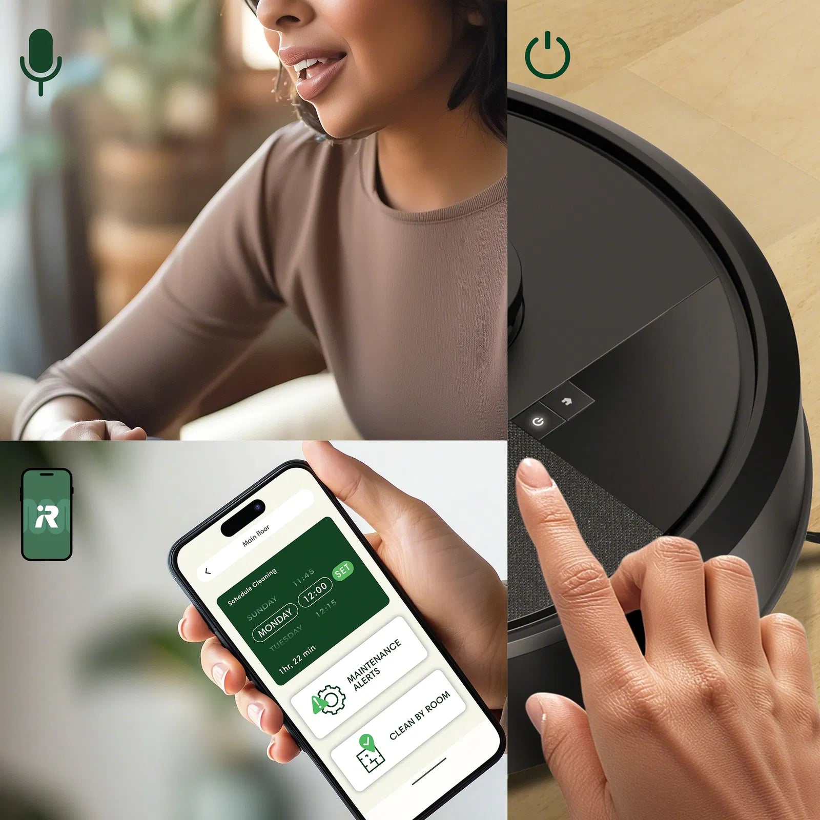 iRobot Roomba Combo 105+ Robotic Vacuum Cleaner sort robotstøvsuger styres via wi-fi