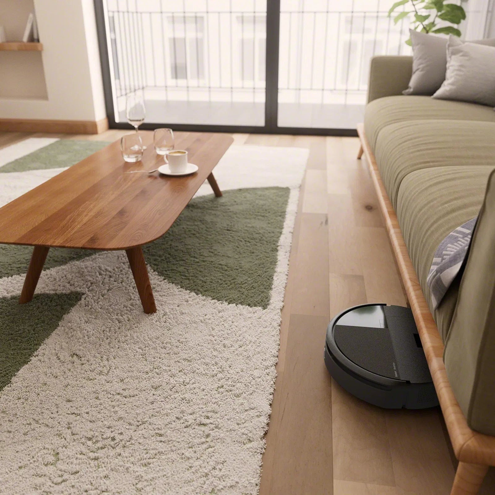 iRobot Roomba Combo 205 AutoCompact Robotic Vacuum Cleaner sort robotstøvsuger i stuen
