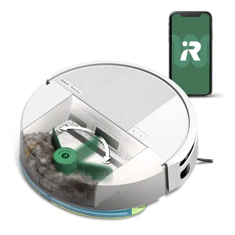 iRobot Roomba Combo 205 AutoCompact Robotic Vacuum Cleaner hvid robotstøvsuger med wi-fi