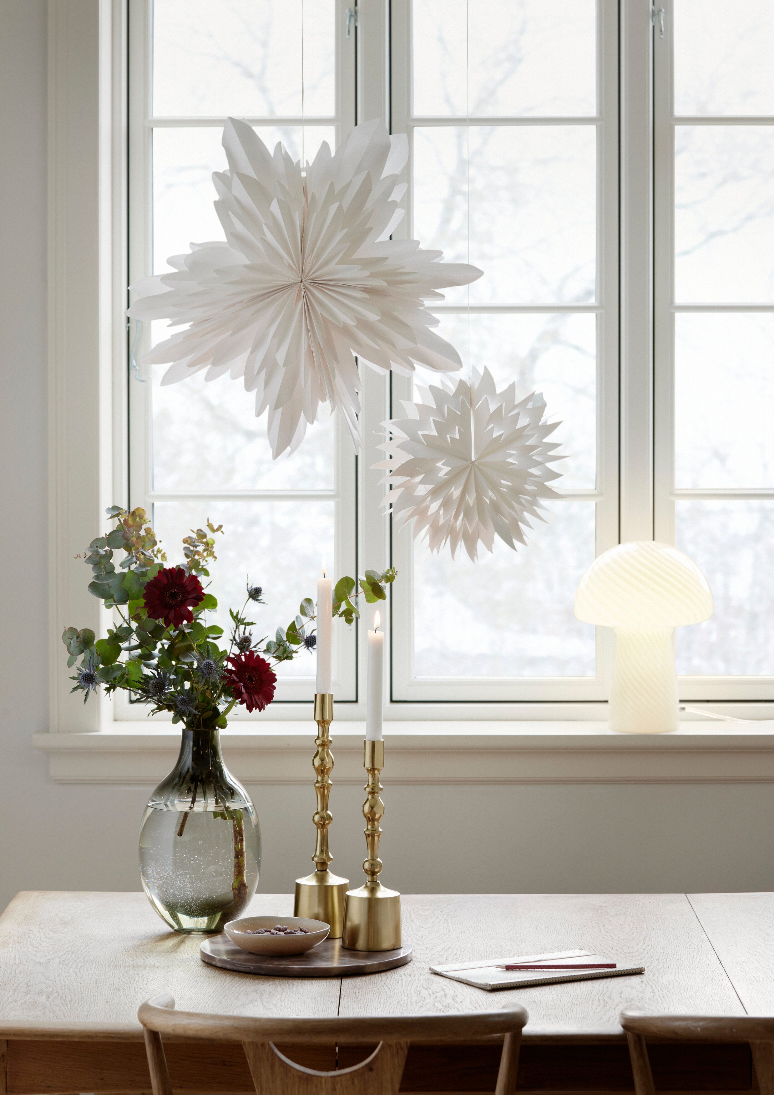 Mushroom Bordlampe Ø 185 Hvid