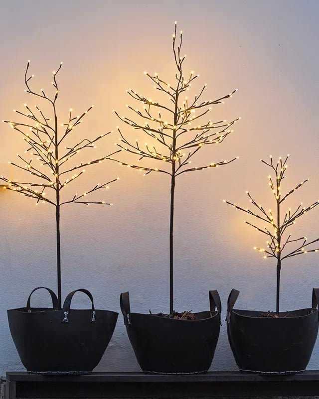 Noah Lystræ 1,5m med 160 LED placeret udenfor for dens behagelige belysning og unikke design fra Sirius