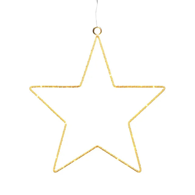 Liva Stjerne 30 cm med 40 LED – Guld