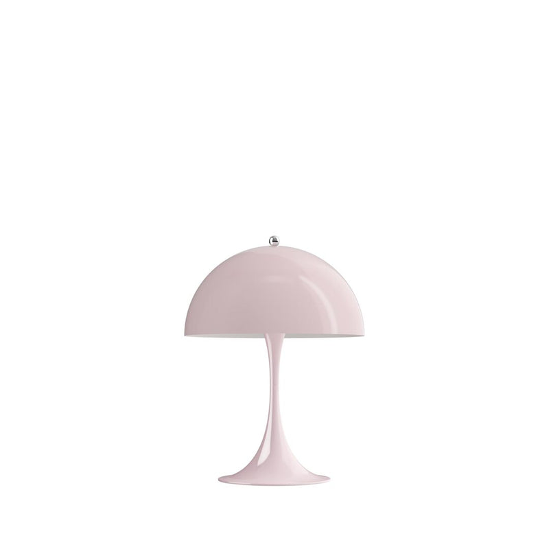 Den smukke klassiker Panthella bordlampe i lys rosa nuance