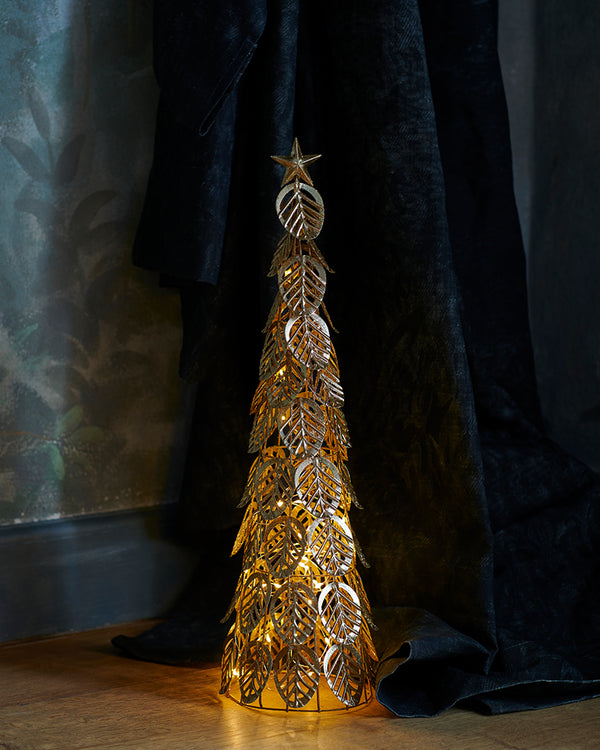 Kirstine Træ Guld H43 cm 15LED
