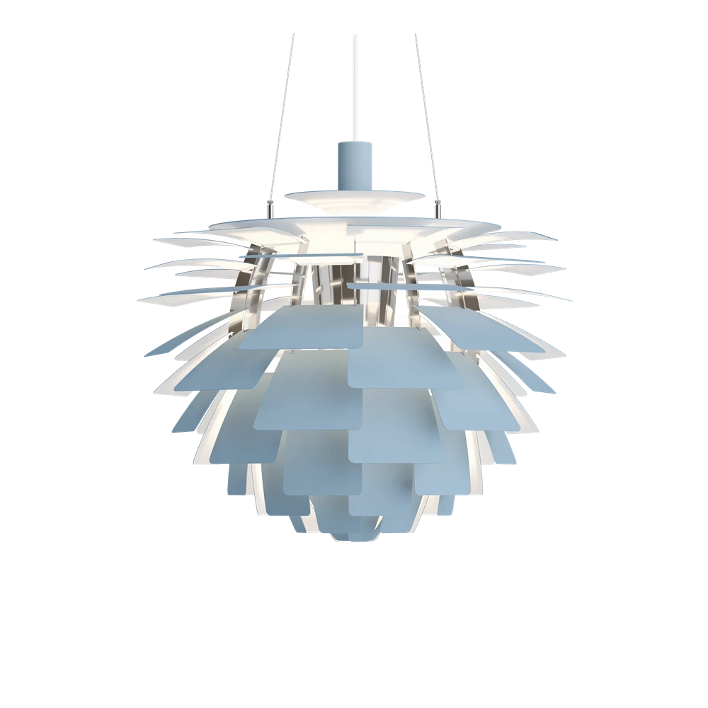 PH Artichoke Ø 600 Pendel Dusty Blue/High Lustre Chrome