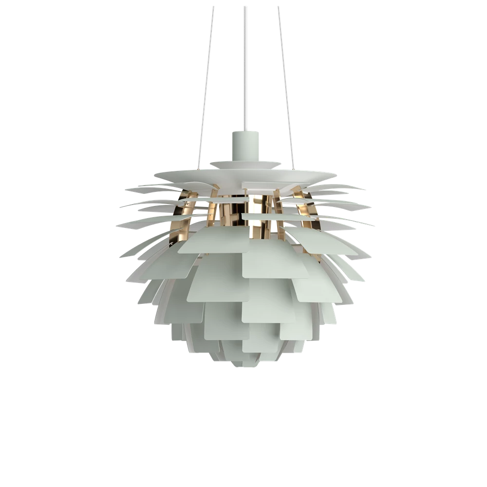 PH Artichoke Ø 480 Pendel Dusty Green/Metallised Brass i slukket tilstand