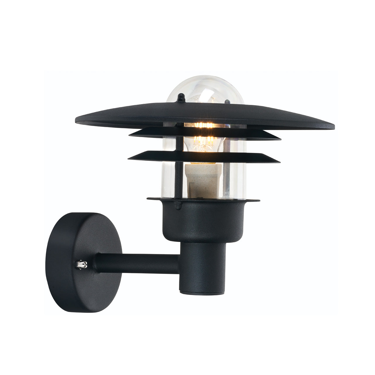 Norlys Larvik sort, E27 IP55 57W - Udendørslampe