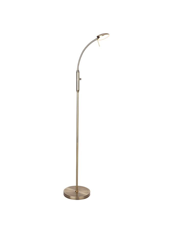 Vegas Gulvlampe 1-arm Dæmper Antique Messing - Halo Design