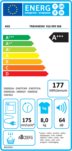 AEG TR834X85M - Kondenstørretumbler INKL. 4 ÅRS GARANTI! - BEDST I TEST!