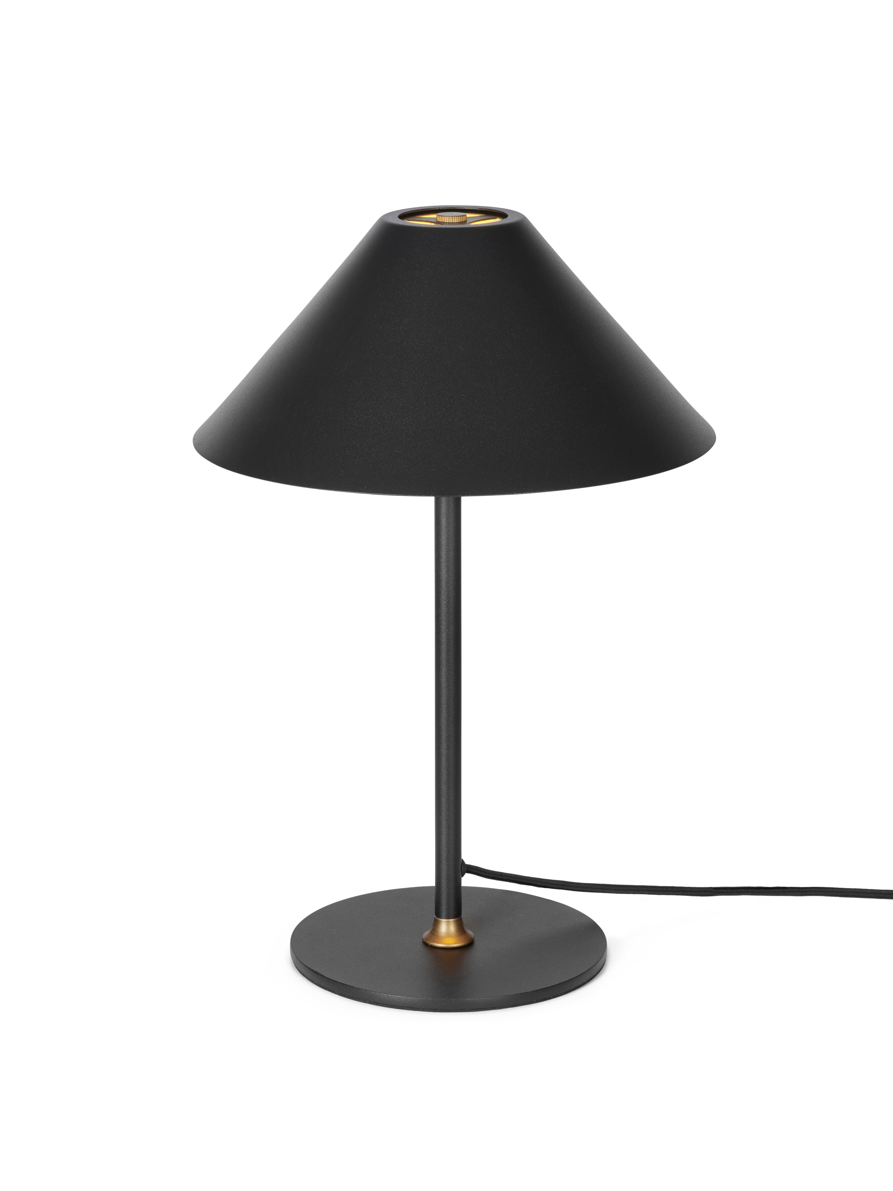 Halo Designs elegante og simplificeret Hygge Bordlampe Ø24 Graphit Sort
