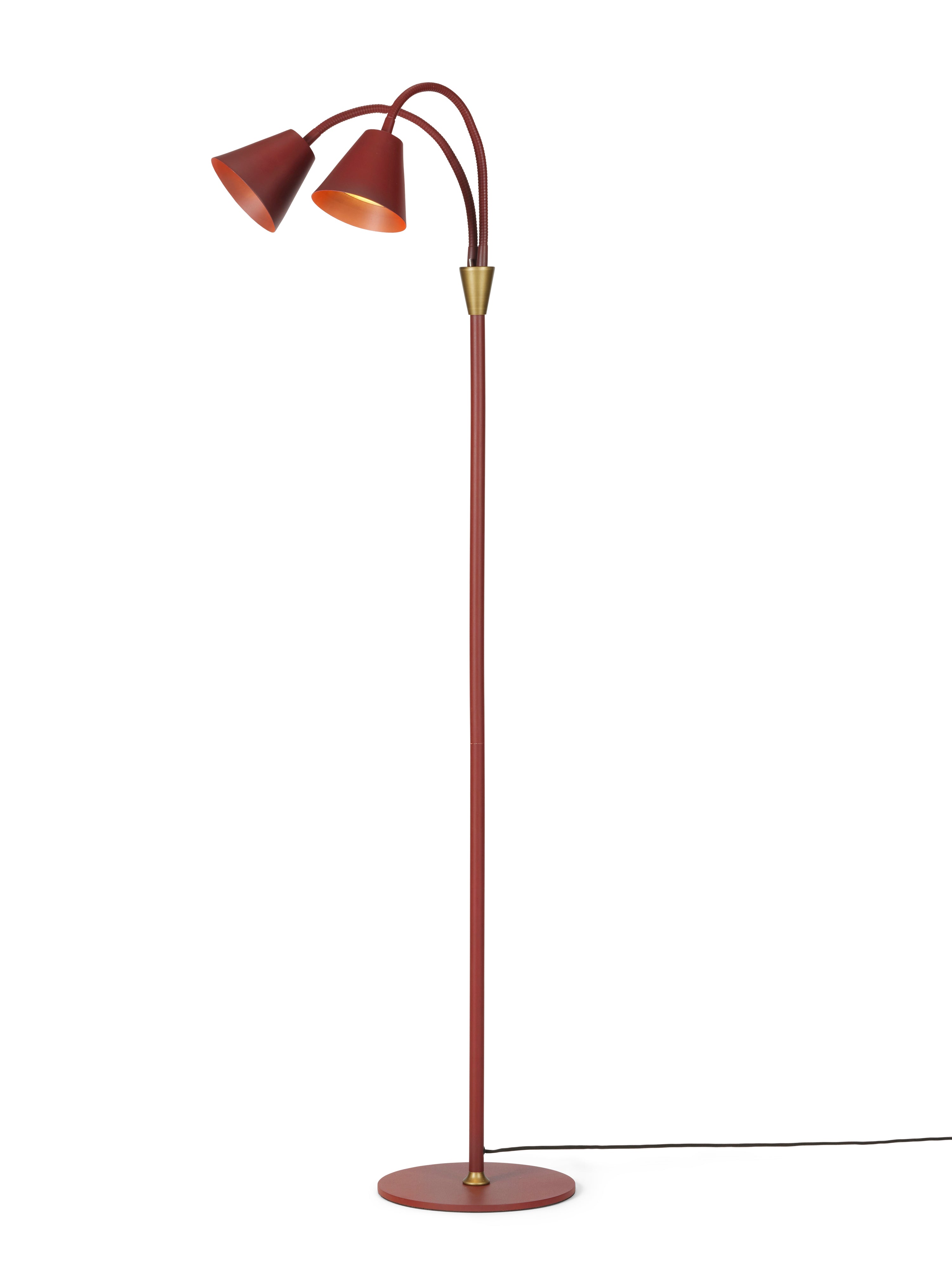 Den helt unikke og elegante Hygge Gulvlampe 2 2L i Maroon fra Halo Design