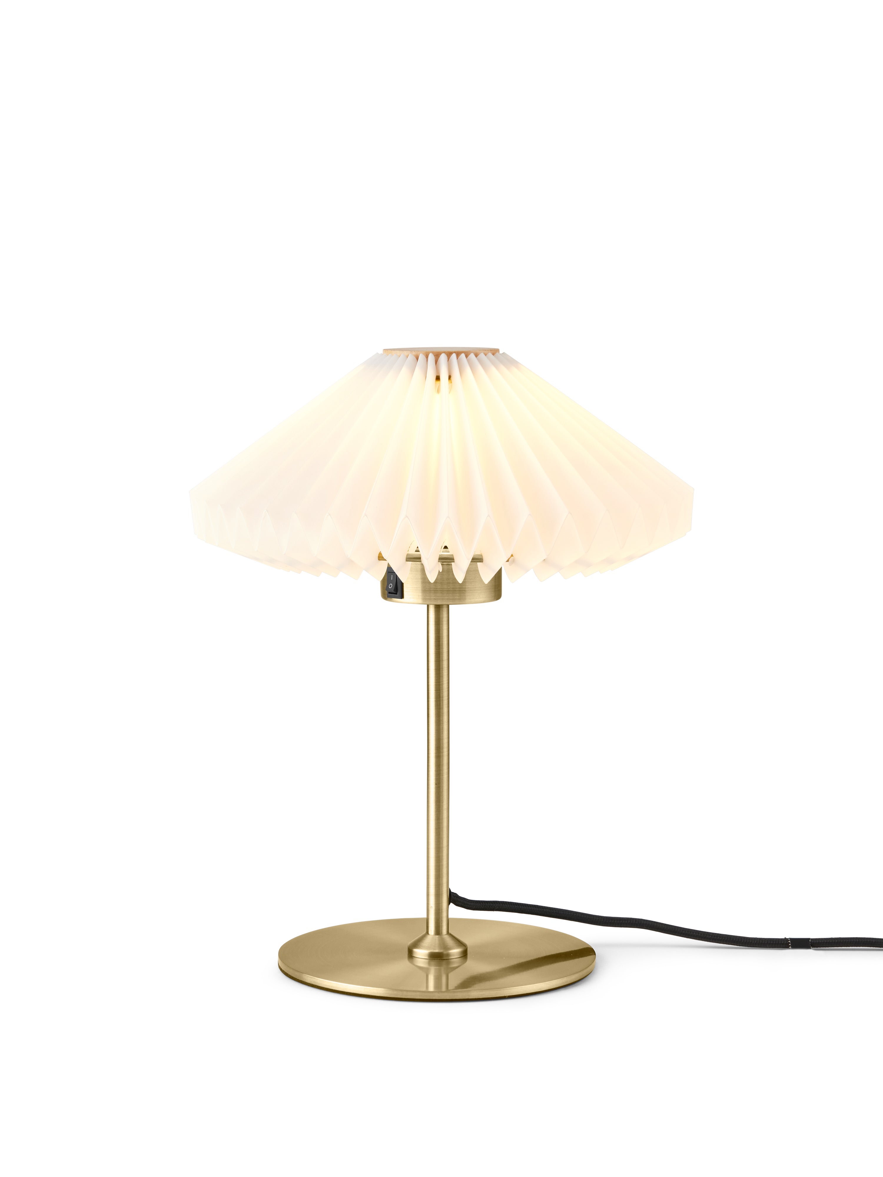 Paris Bordlampe Ø24 Hvid/Messing