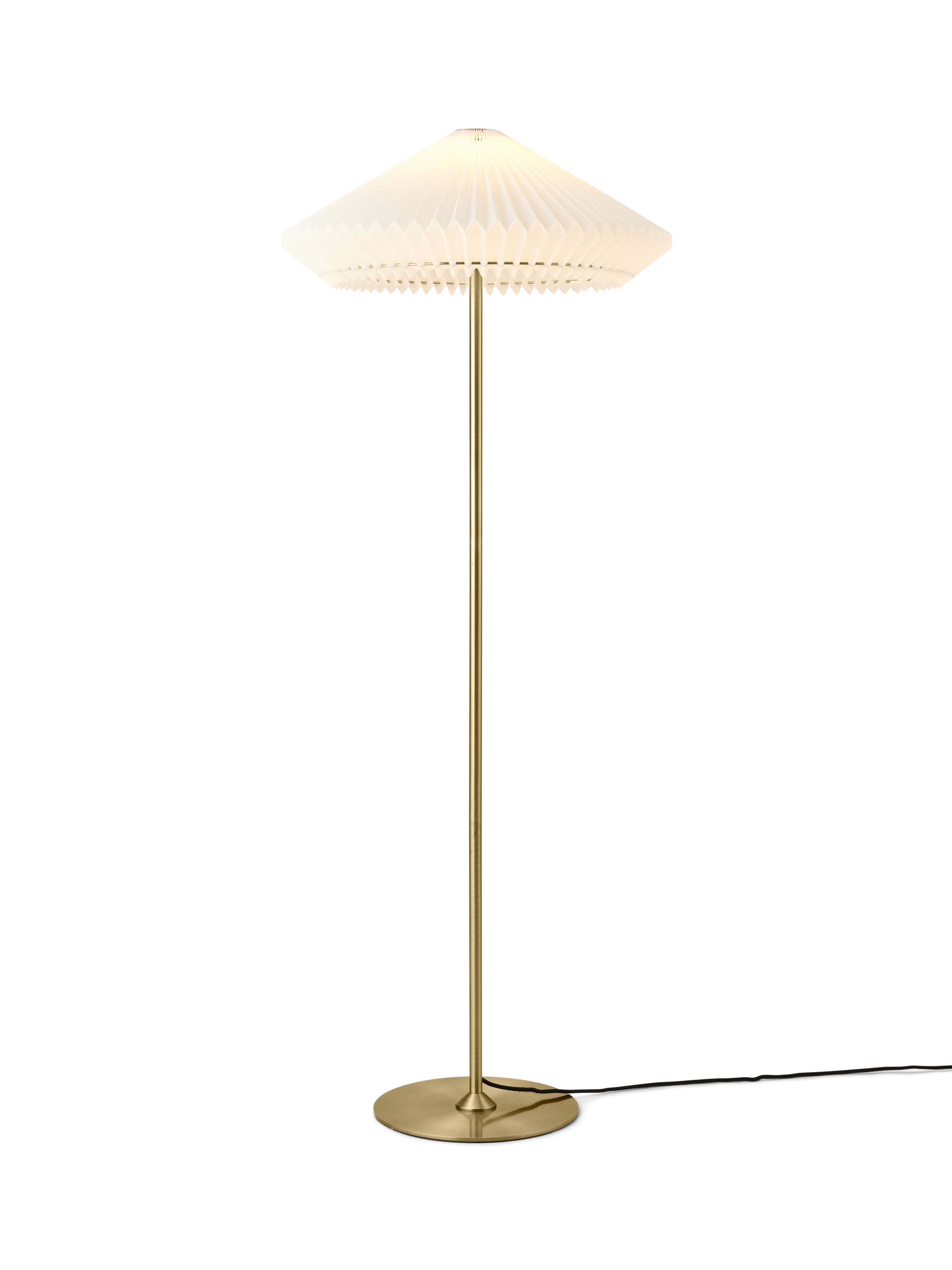 Paris Gulvlampe Ø56 Hvid/Messing