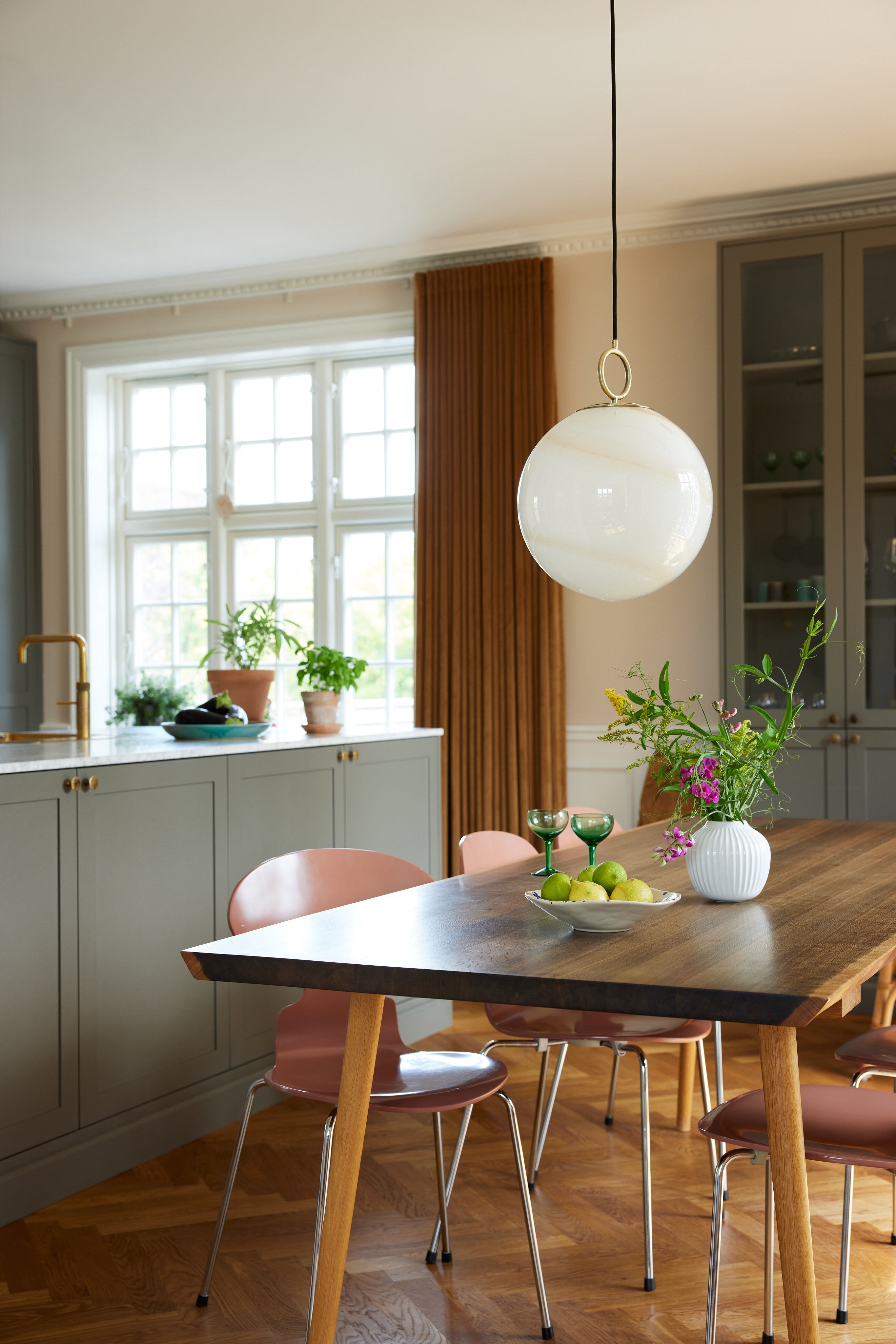 Stockholm Pendel Ø30 Marble Brown