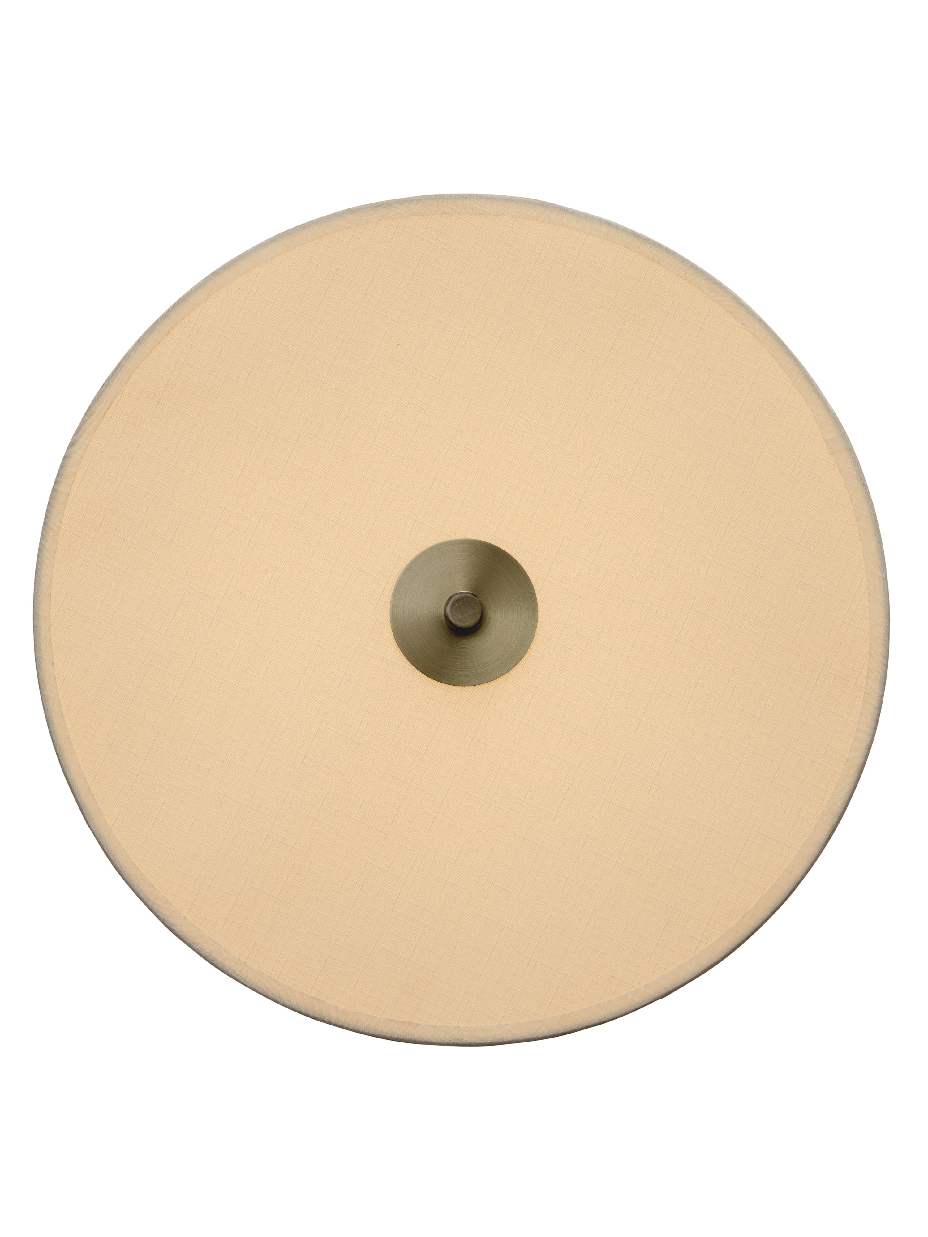 Zoomet ind på den unikke designet tekstil Shade Loft-Væglampe Ø40 3-Step hængt op af en væg