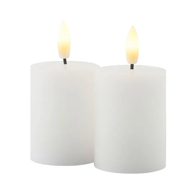 Sille Genopladelig Mini 2-pak Ø5 x 6,5 cm Hvid