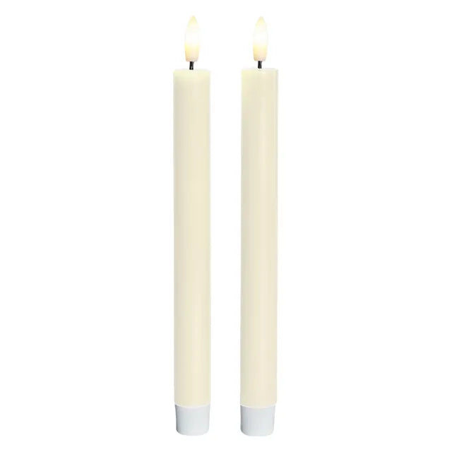 Sille Lak LED Kronelys 2-pak 24,5 cm – Elfenben