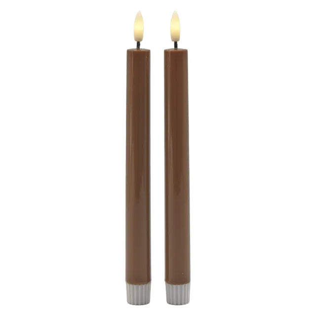 Sille Lak LED Kronelys 2-pak i Toffee