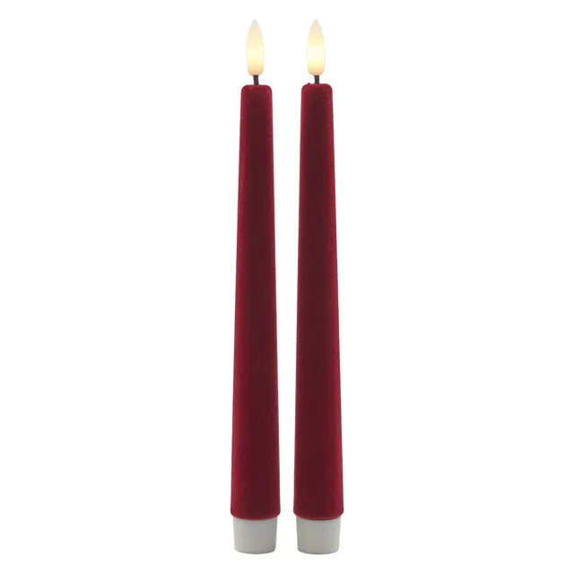 Sille Velour LED Kronelys 2-pak