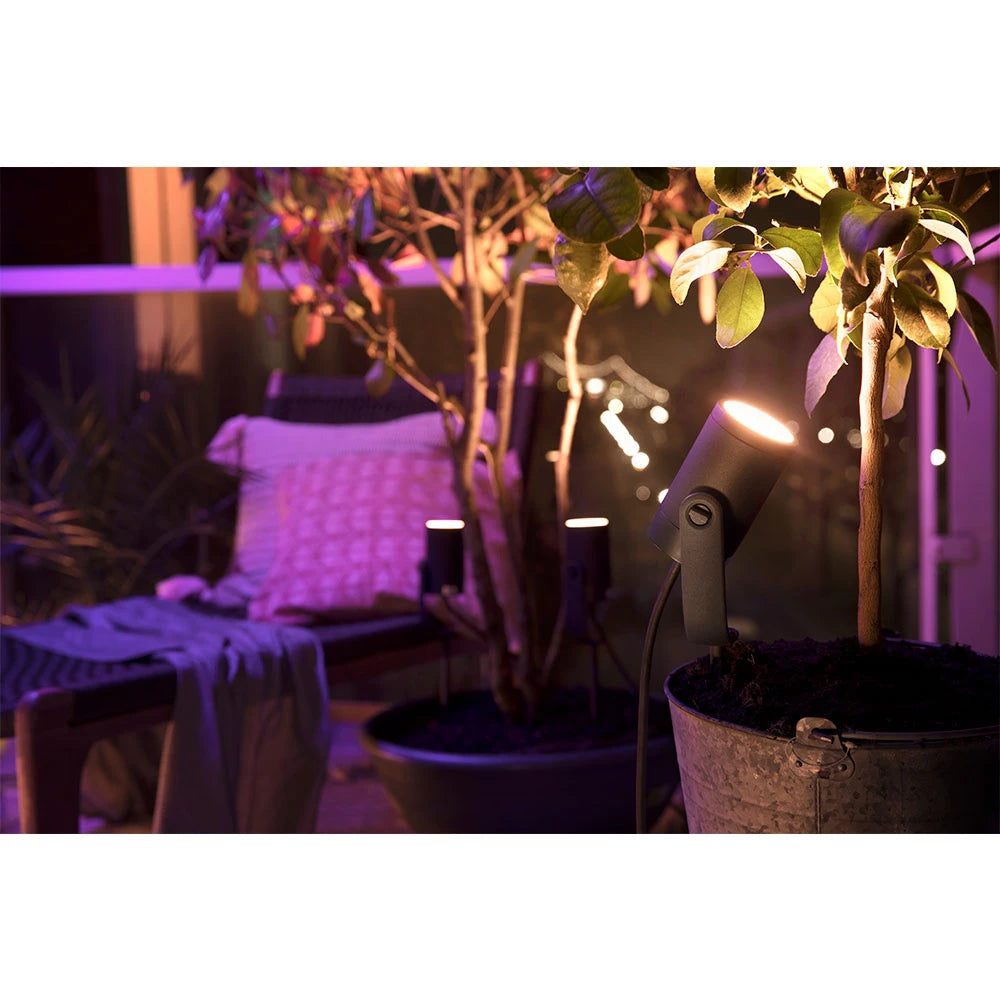 Philips Hue Lily Spike Spot Startkit 3*8W 590lm Antrasit
