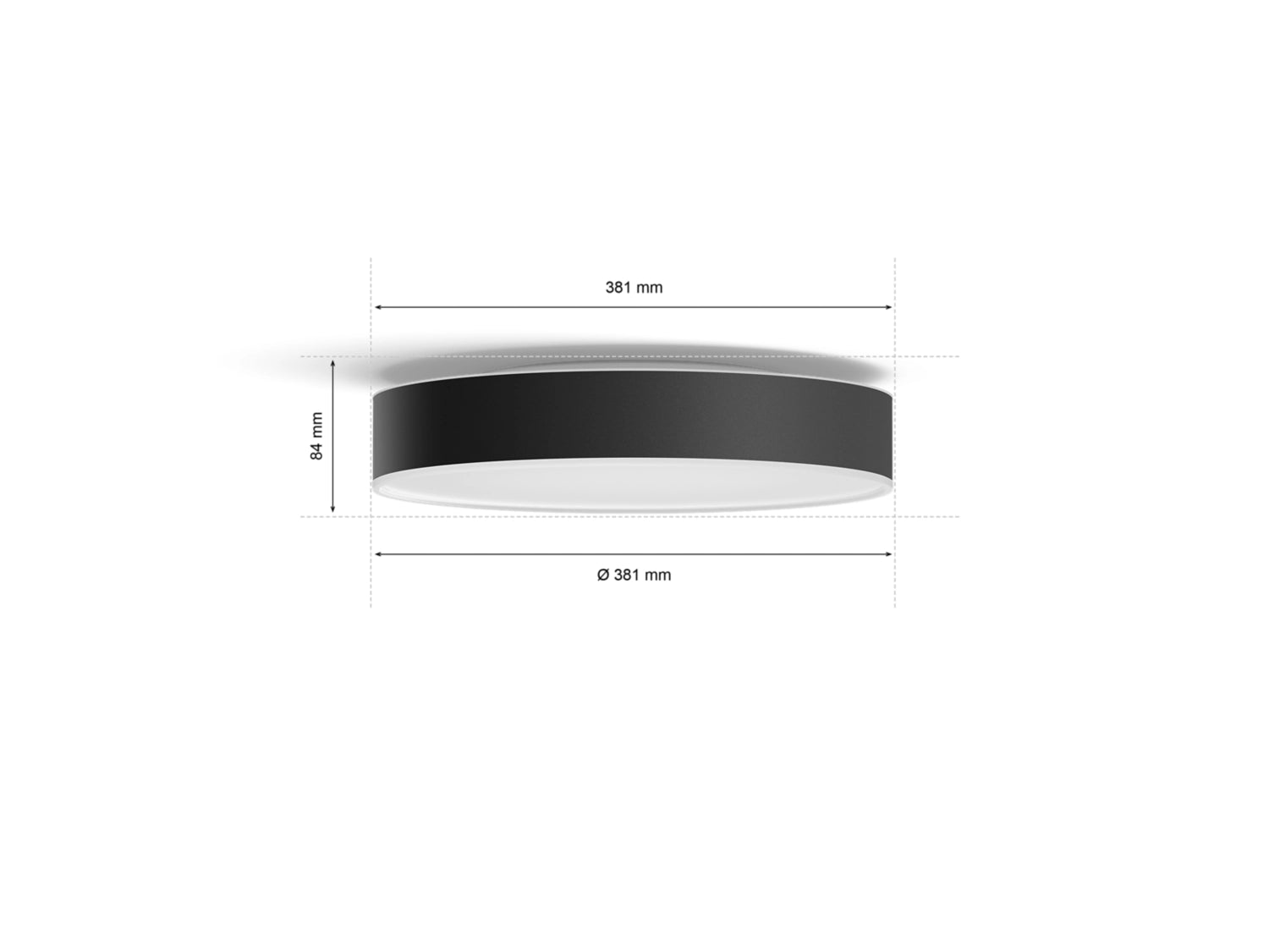 Philips Hue Enrave sort plafond LED 19.2W Ø38CM
