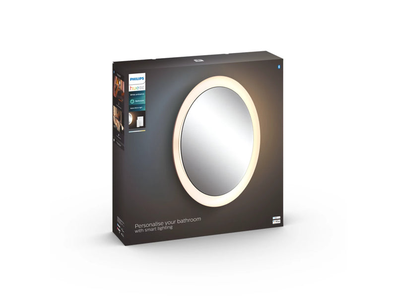 Philips Hue Adore oplyst badeværelsesspejl Ø56 LED inkl. dimmer