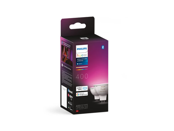 Philips Hue Colour MR16 6.3W GU5.3 400lm 2-pak