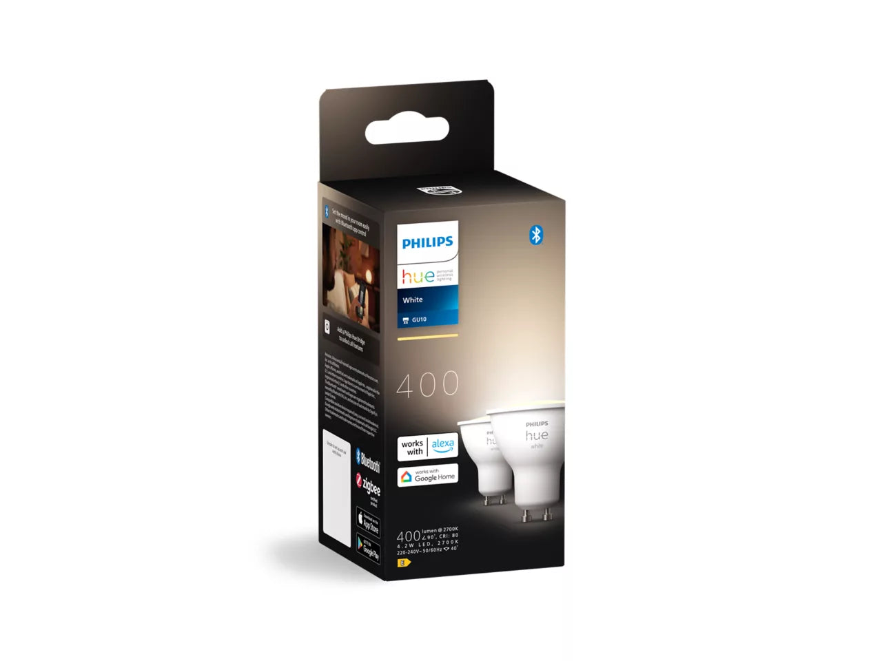 Philips Hue W Spot 4,2W 400lm GU10 2 pak