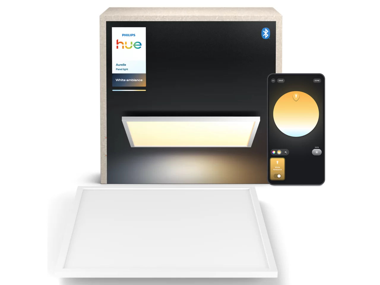 Philips Hue Aurelle SQ Loft 39W 3750lm v.4000K 60*60 WA Hvid