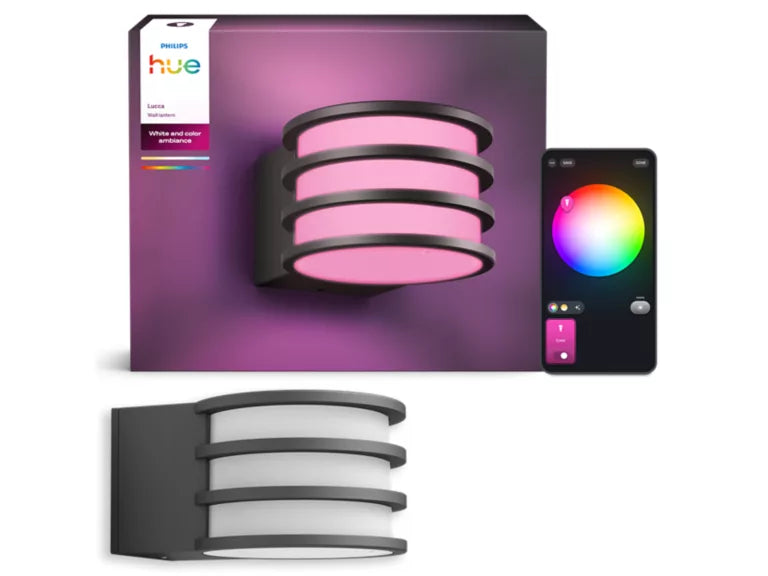 Philips Hue Lucca Væglampe 11W 1100lm E27 WCA Antrasit