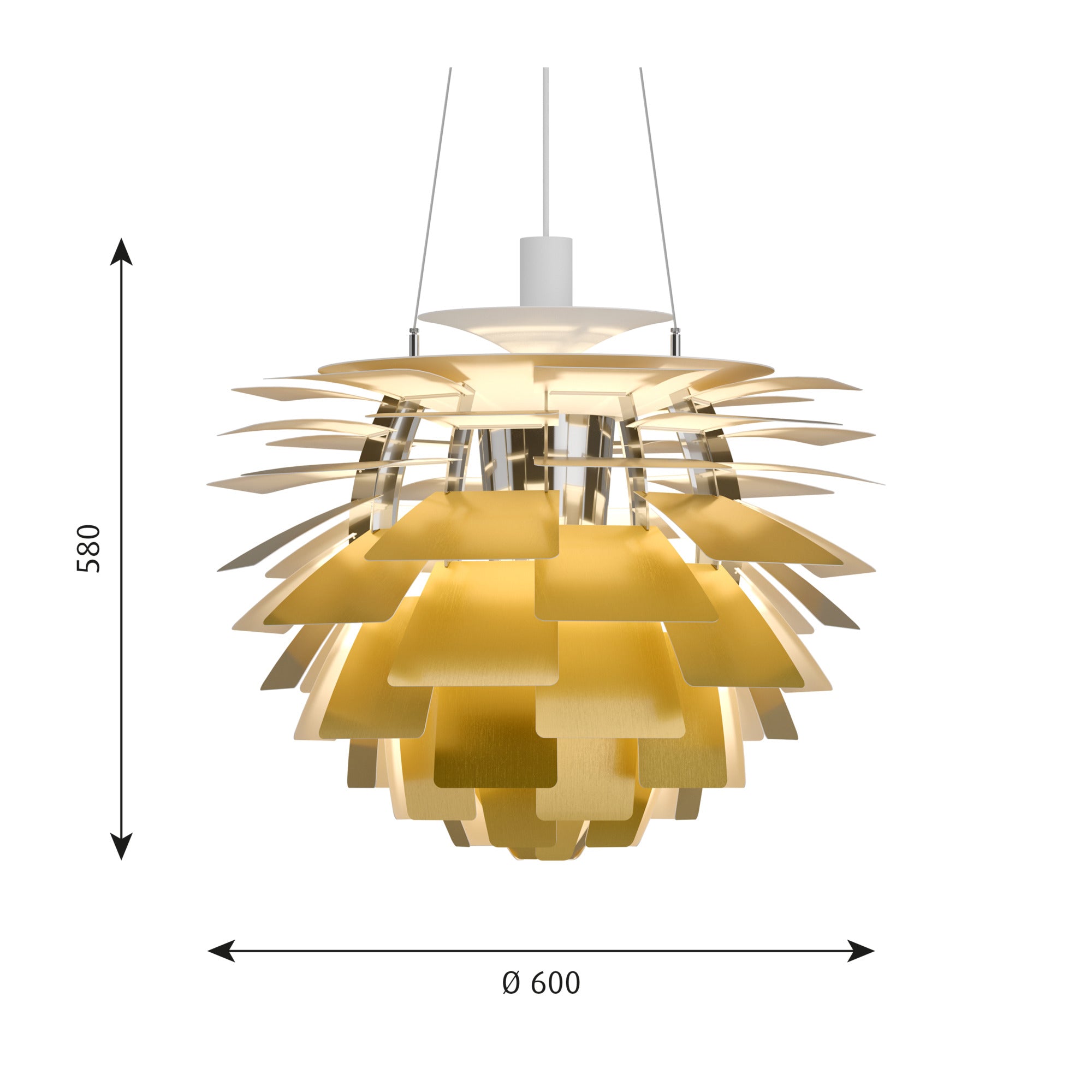 PH Artichoke Ø 600 Pendel LED 2700K Messing