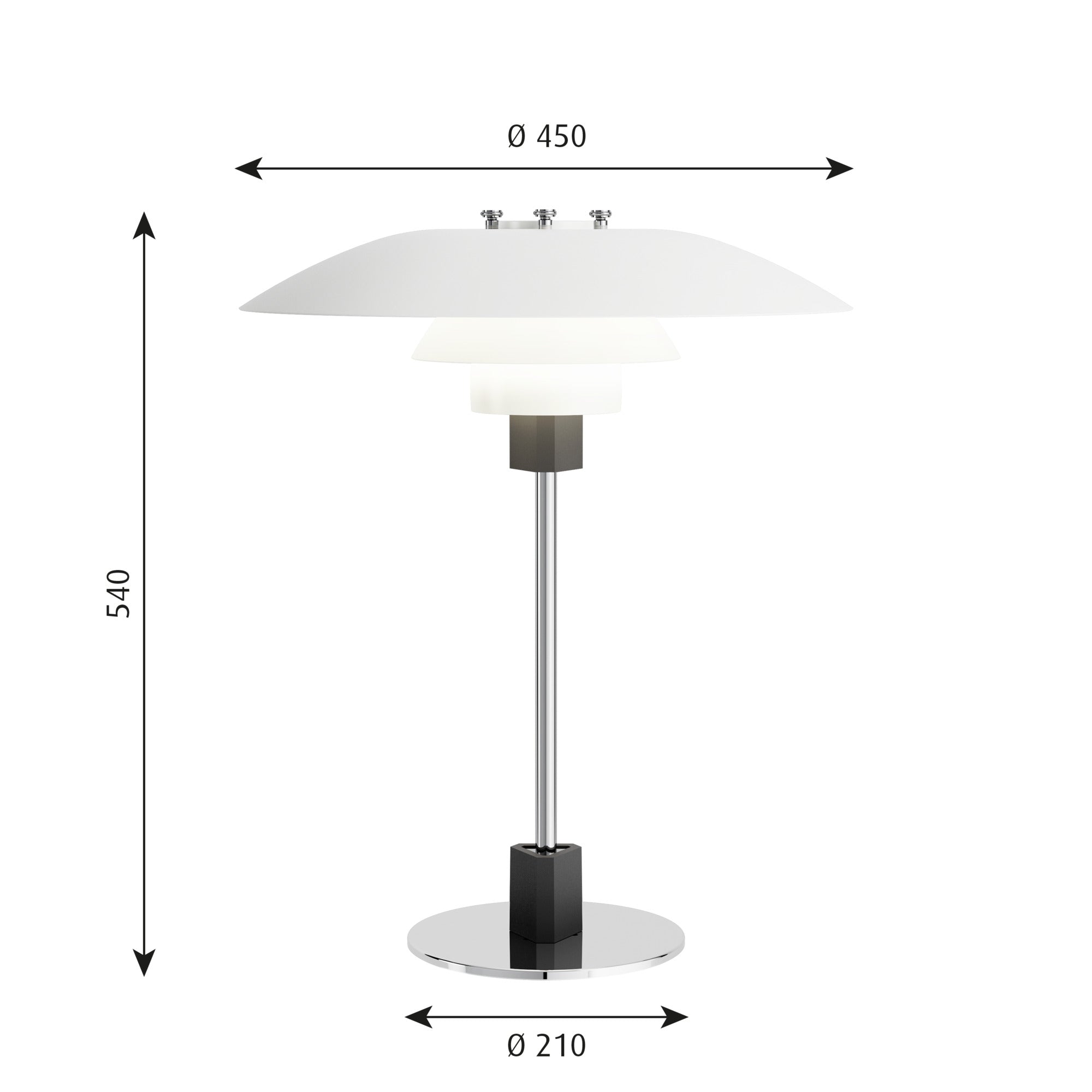 Hvid PH bordlampe