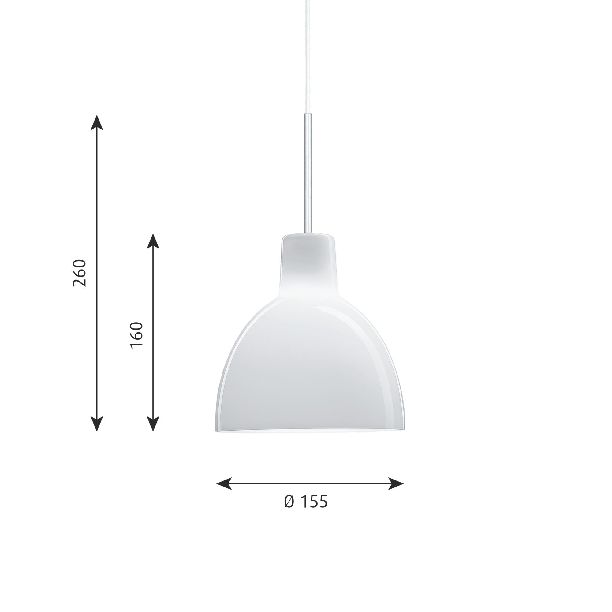 Toldbod Glas Pendel Ø 155