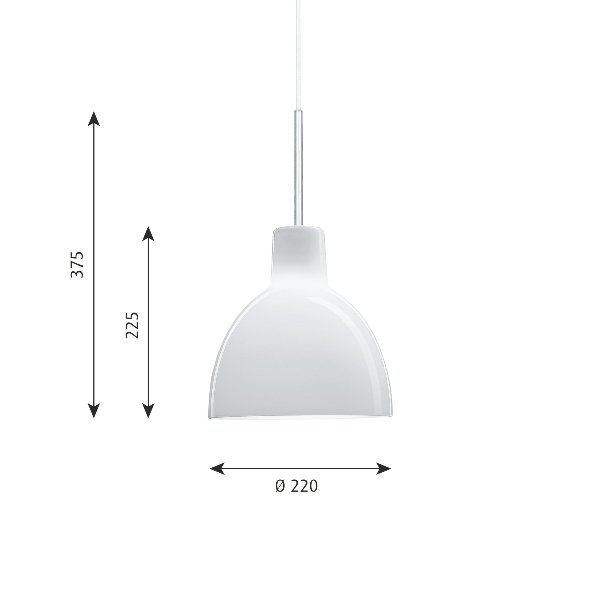 Toldbod 220 Glas Pendel