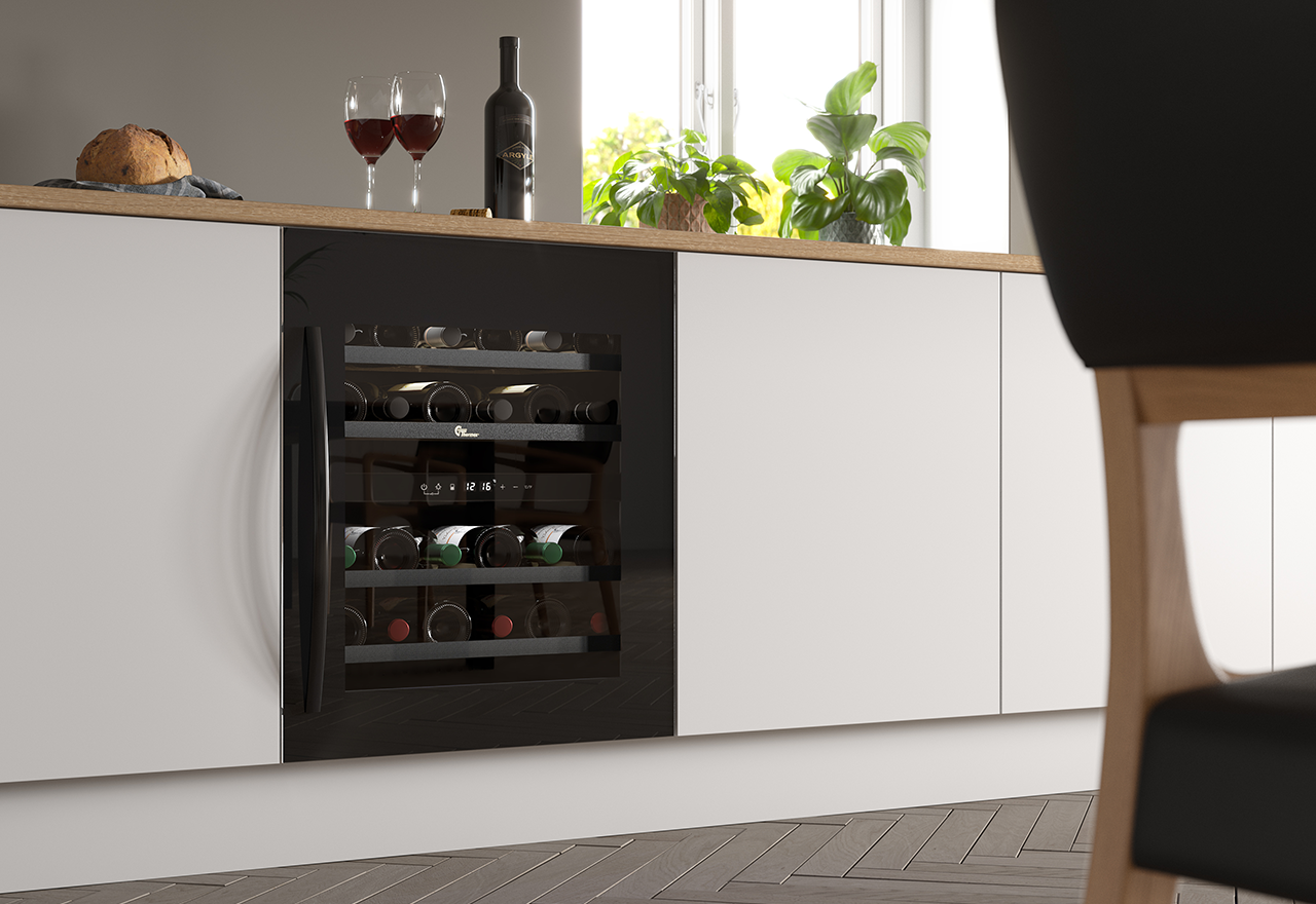 Thermex Winemex 30 integrerbart vinkøleskab integreret i køkken