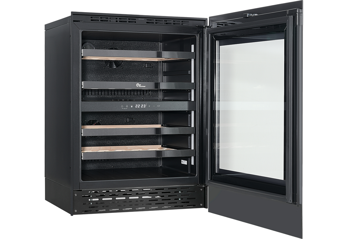 Thermex Winemex Blue 30 800 EASY-FIT integrerbart vinkøleskab åben alternativ