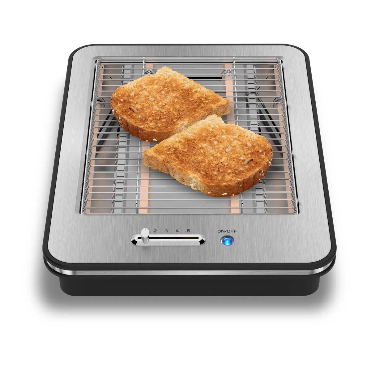 Toast og rist med Witt Classic Flat Toaster i børstet stål