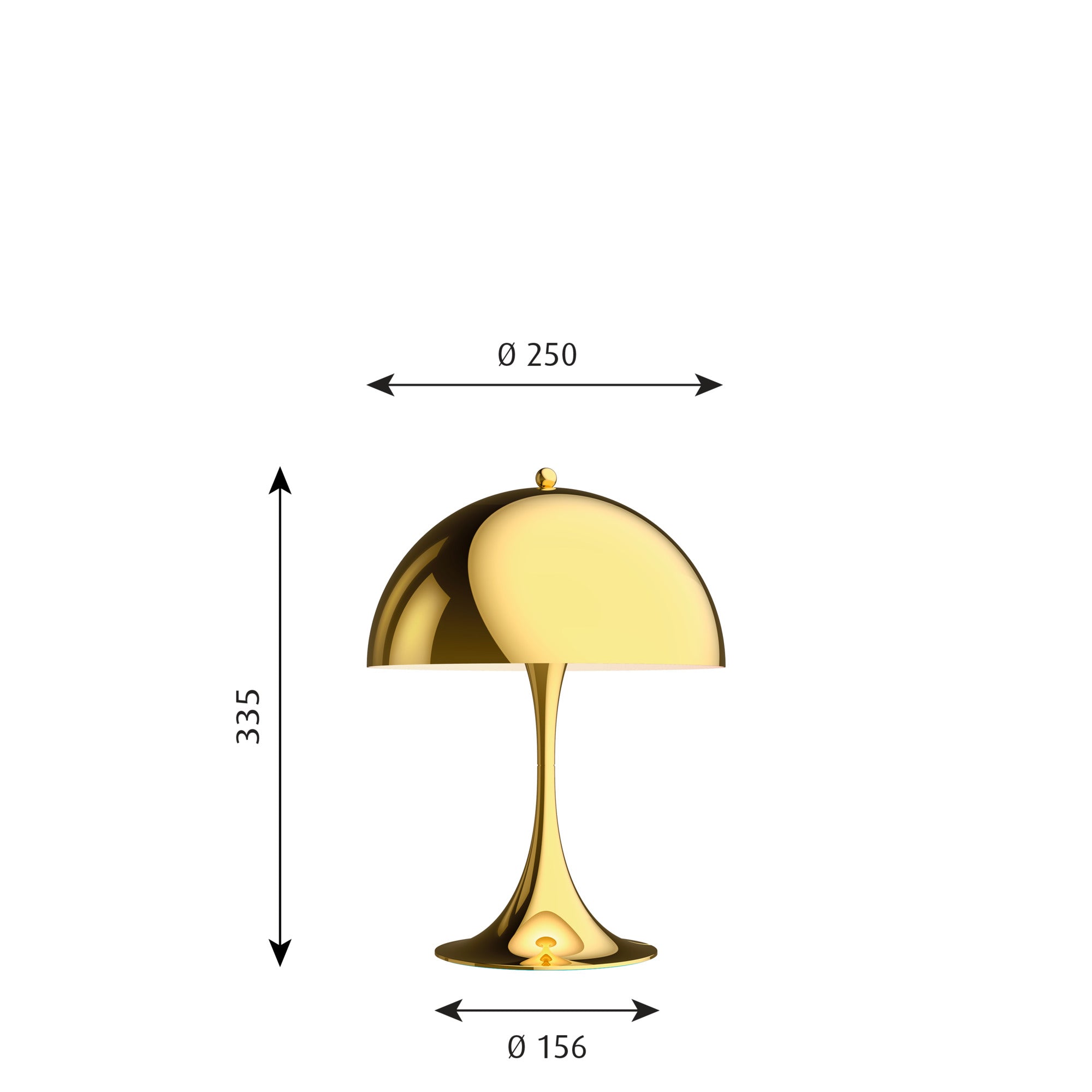 Panthella Bord 250 Messing
