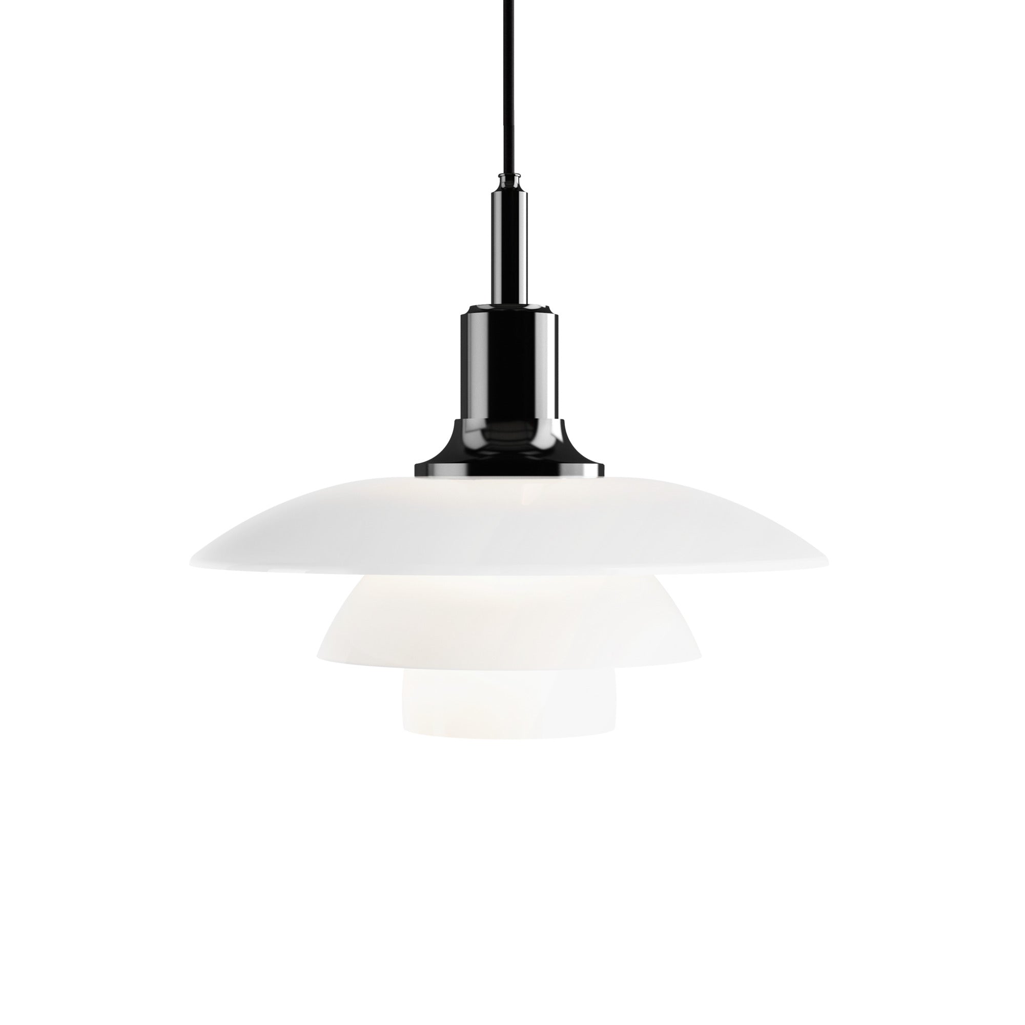 PH 3½-3 Glas Pendel Sort Metalliseret