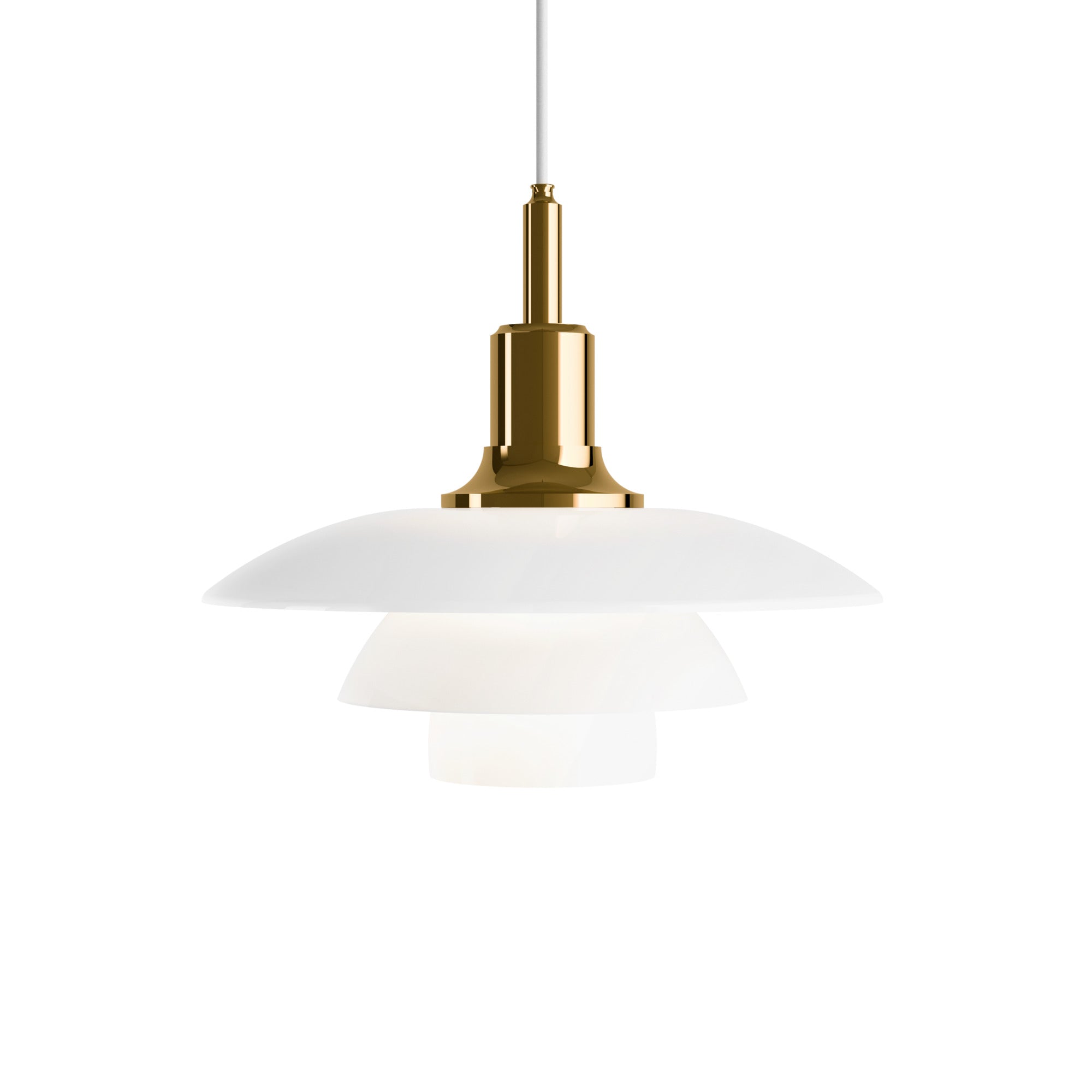 PH 3½-3 Glas Pendel Messing Metalliseret