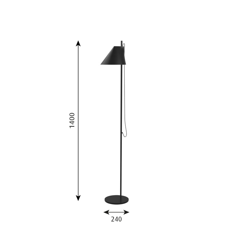 Yuh Gulvlampe LED 2700K Sort