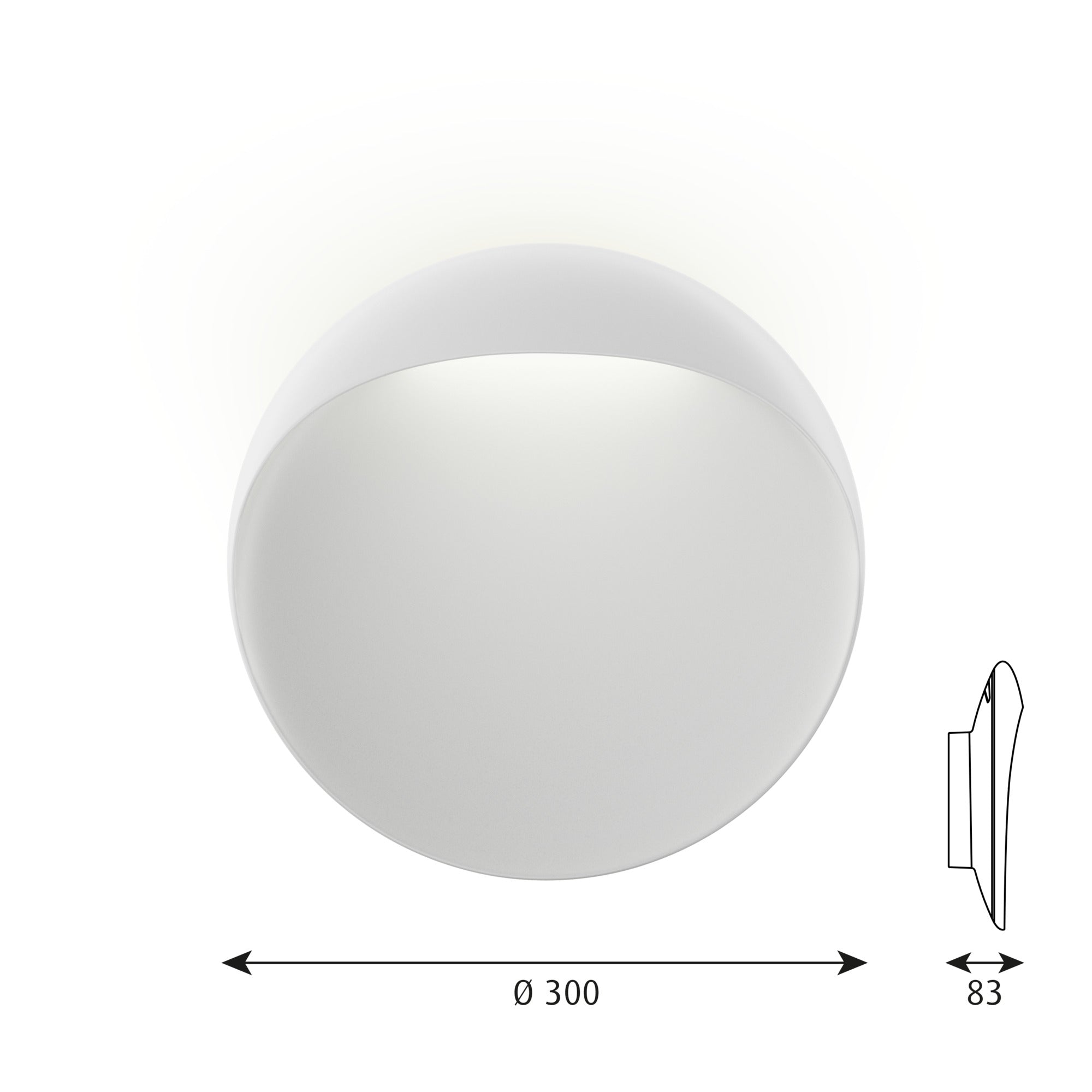Flindt Væg Hvid Ø300 LED 2700K 16W