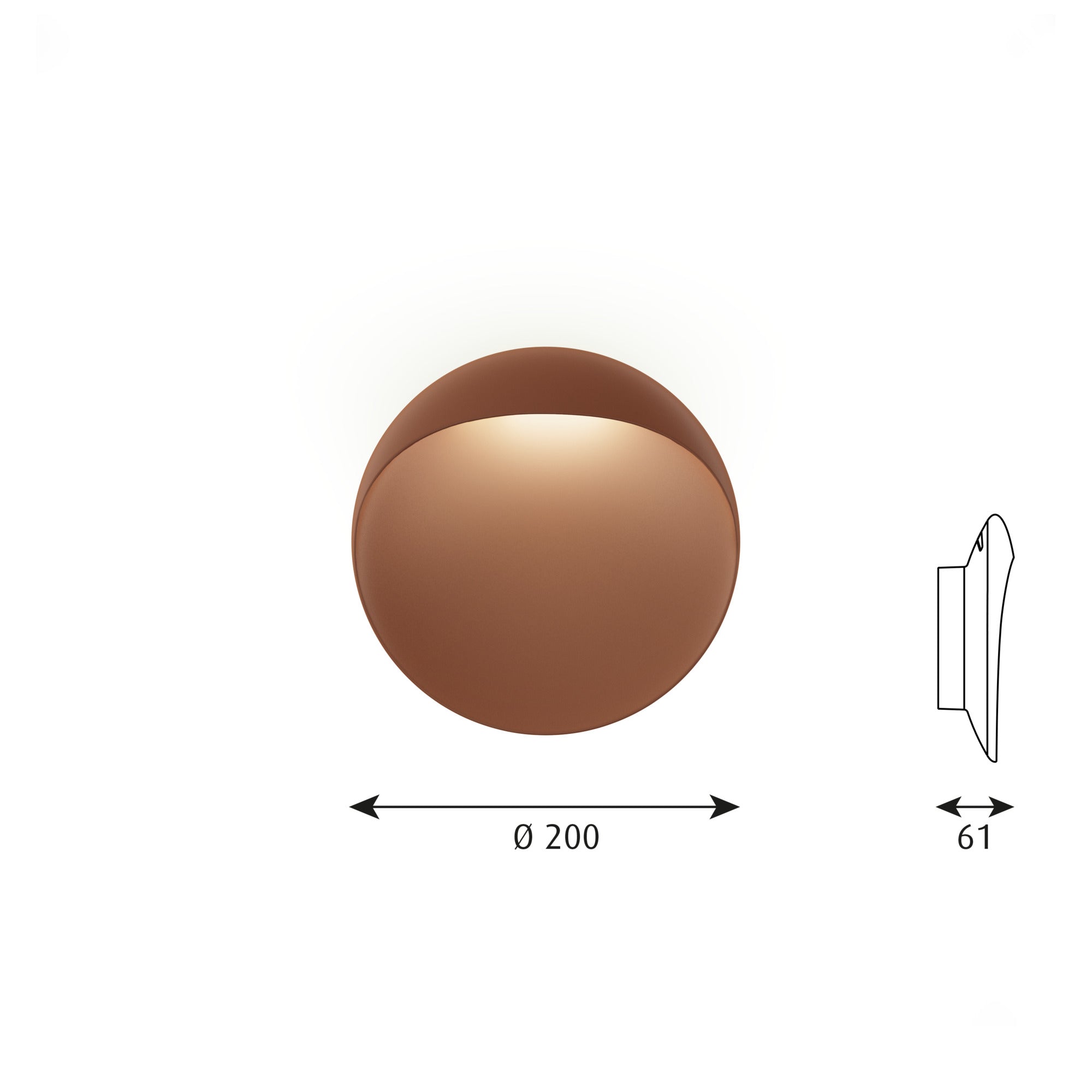 Flindt Væg Corten Ø200 LED 3000K 10W