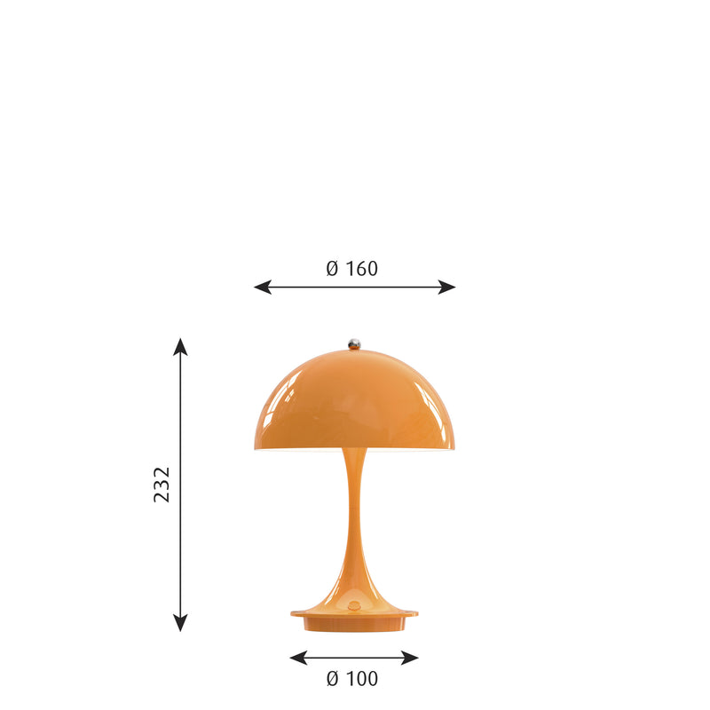 Panthella Bord 160 Portable V2 Orange