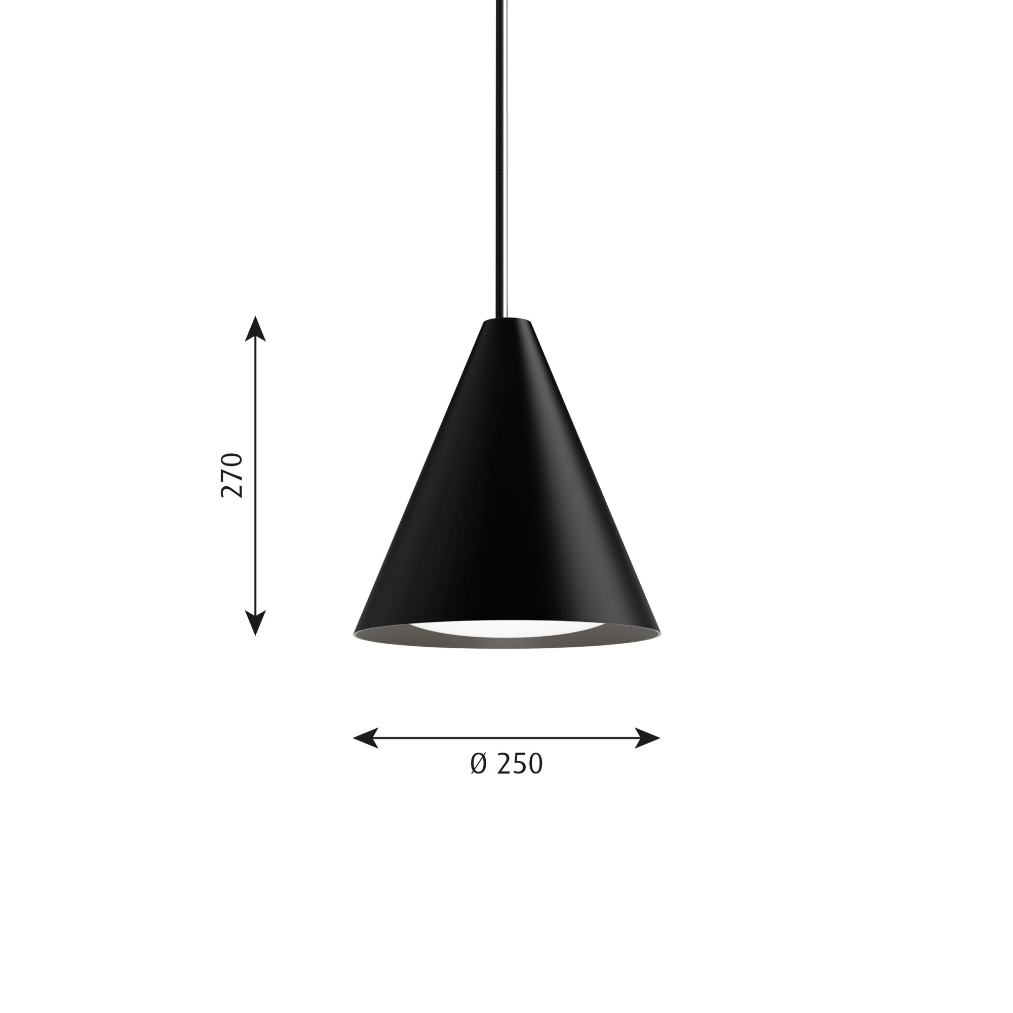 Keglen Ø250 Sort